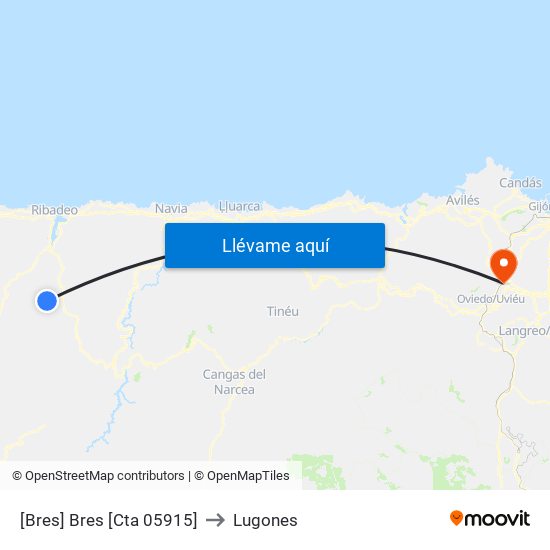 [Bres]  Bres [Cta 05915] to Lugones map