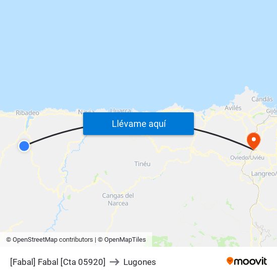 [Fabal]  Fabal [Cta 05920] to Lugones map