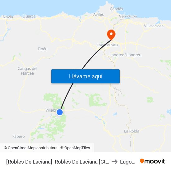 [Robles De Laciana]  Robles De Laciana [Cta 05948] to Lugones map