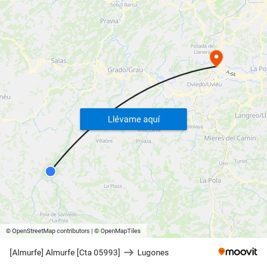[Almurfe]  Almurfe [Cta 05993] to Lugones map