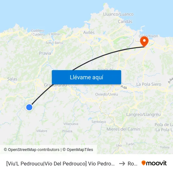 [Víu'L Pedroucu|Vío Del Pedrouco]  Vío Pedrouco [Cta 18698] to Roces map