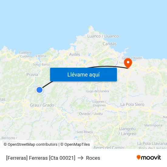 [Ferreras]  Ferreras [Cta 00021] to Roces map