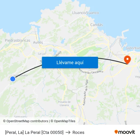 [Peral, La]  La Peral [Cta 00050] to Roces map