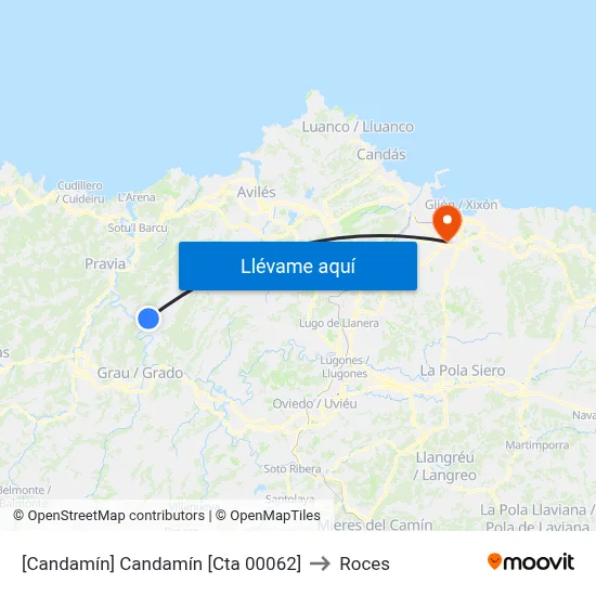 [Candamín]  Candamín [Cta 00062] to Roces map