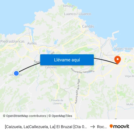 [Caizuela, La|Callezuela, La]  El Bruzal [Cta 00170] to Roces map