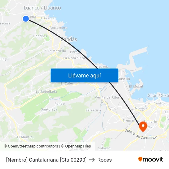 [Nembro]  Cantalarrana [Cta 00290] to Roces map