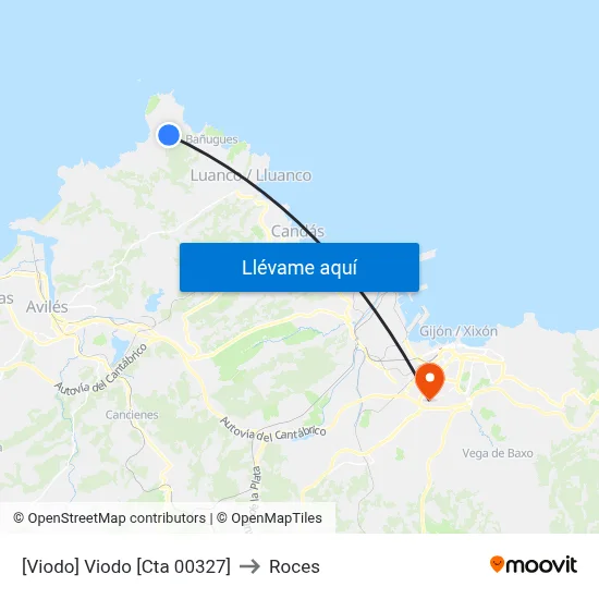 [Viodo]  Viodo [Cta 00327] to Roces map