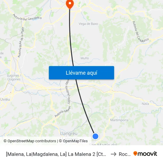 [Malena, La|Magdalena, La]  La Malena 2 [Cta 00384] to Roces map