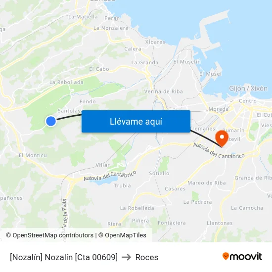 [Nozalín]  Nozalín [Cta 00609] to Roces map