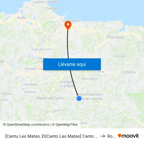 [Cantu Les Mates, El|Canto Las Matas]  Canto Las Matas [Cta 00640] to Roces map
