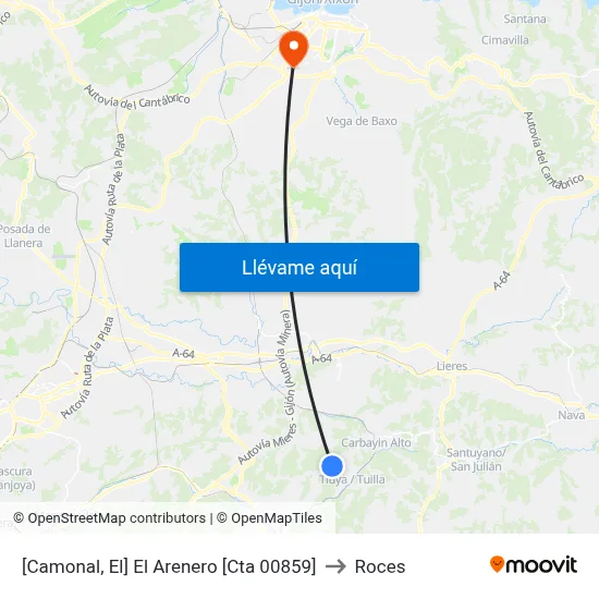 [Camonal, El]  El Arenero [Cta 00859] to Roces map