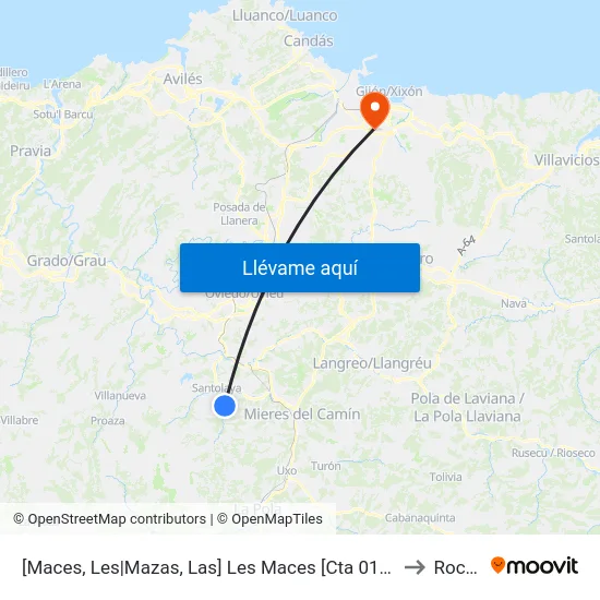 [Maces, Les|Mazas, Las]  Les Maces [Cta 01580] to Roces map