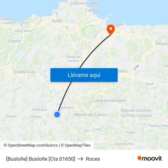 [Busloñe]  Busloñe [Cta 01650] to Roces map