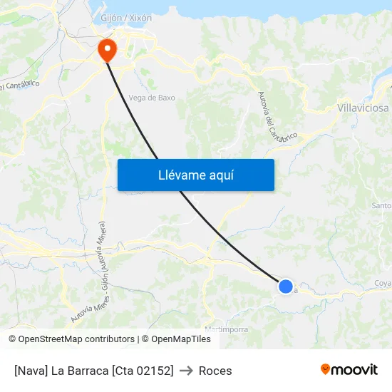 [Nava]  La Barraca [Cta 02152] to Roces map