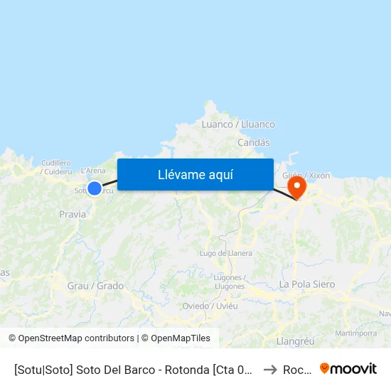 [Sotu|Soto]  Soto Del Barco - Rotonda [Cta 02910] to Roces map