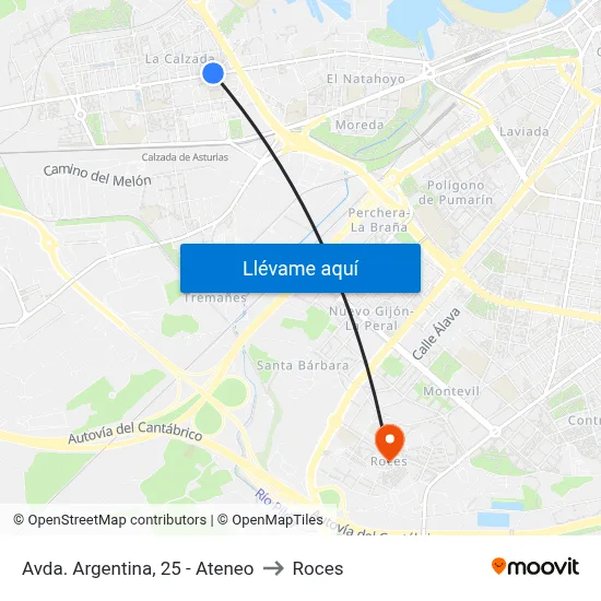 Avda. Argentina, 25 - Ateneo to Roces map