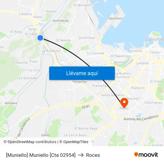 [Muniello]  Muniello [Cta 02954] to Roces map
