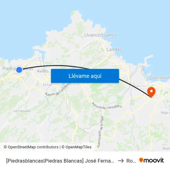 [Piedrasblancas|Piedras Blancas]  José Fernandín Avda [Cta 02983] to Roces map