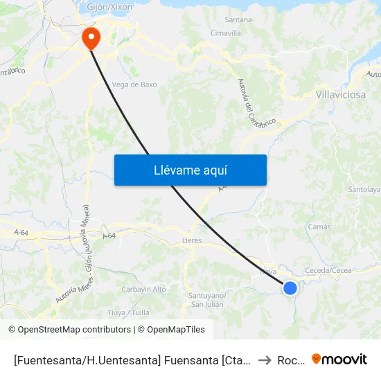 [Fuentesanta/H.Uentesanta]  Fuensanta [Cta 03180] to Roces map