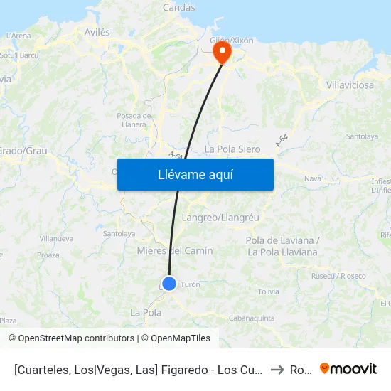 [Cuarteles, Los|Vegas, Las]  Figaredo - Los Cuarteles [Cta 03214] to Roces map