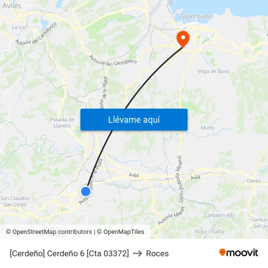 [Cerdeño]  Cerdeño 6 [Cta 03372] to Roces map