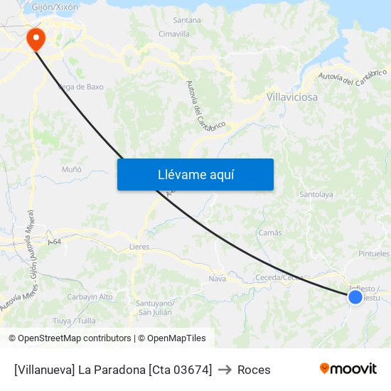 [Villanueva]  La Paradona [Cta 03674] to Roces map