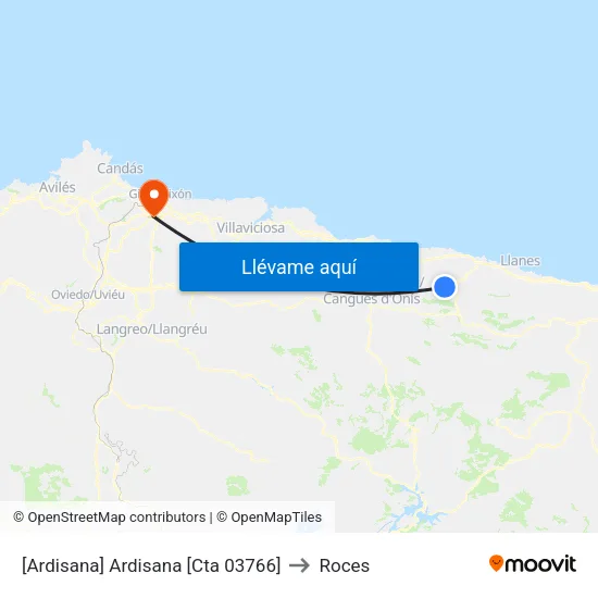 [Ardisana]  Ardisana [Cta 03766] to Roces map