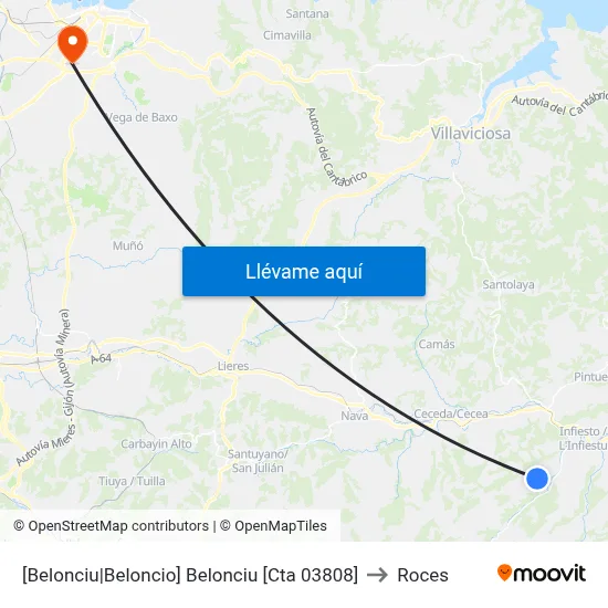 [Belonciu|Beloncio]  Belonciu [Cta 03808] to Roces map