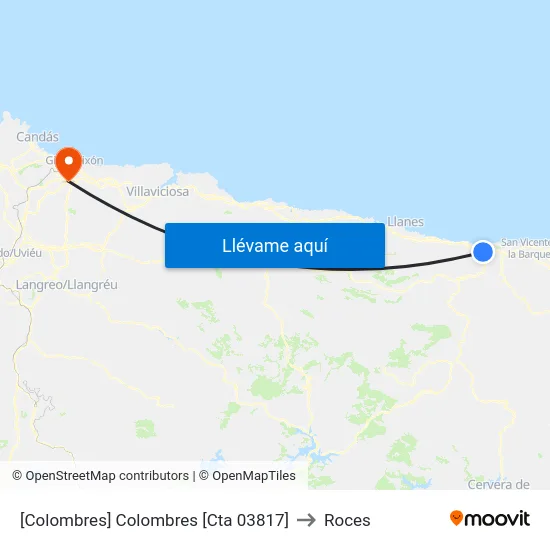 [Colombres]  Colombres [Cta 03817] to Roces map