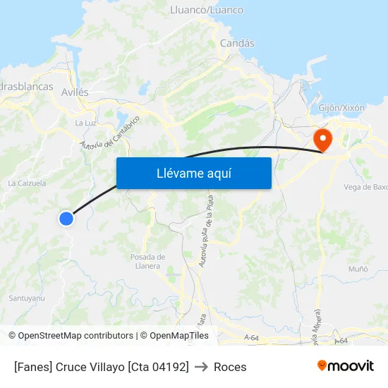 [Fanes]  Cruce Villayo [Cta 04192] to Roces map