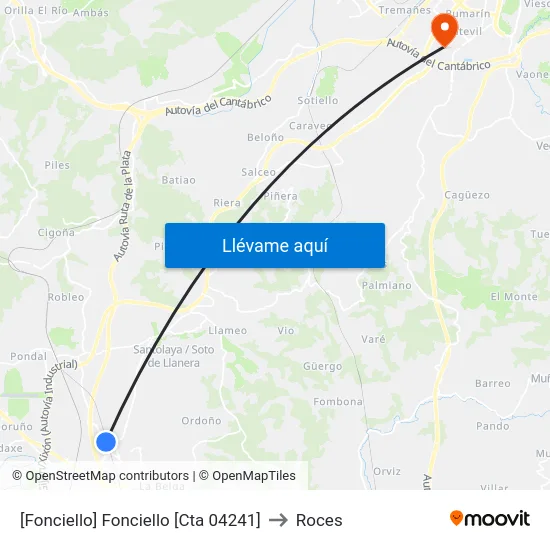 [Fonciello]  Fonciello [Cta 04241] to Roces map