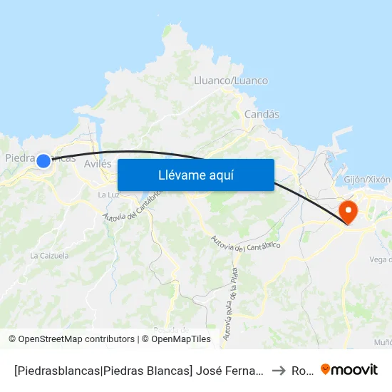 [Piedrasblancas|Piedras Blancas]  José Fernandín Avda [Cta 04300] to Roces map