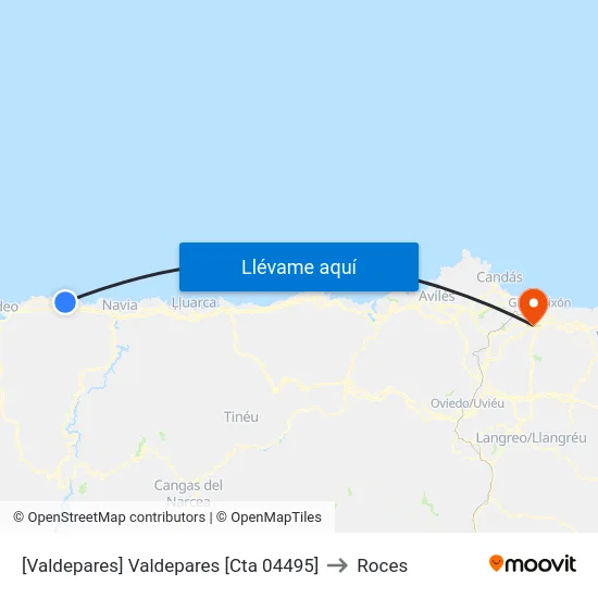 [Valdepares]  Valdepares [Cta 04495] to Roces map