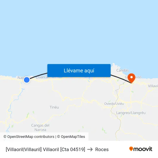 [Villaoril|Villauril]  Villaoril [Cta 04519] to Roces map