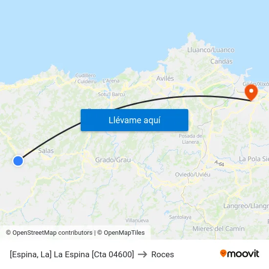 [Espina, La]  La Espina [Cta 04600] to Roces map