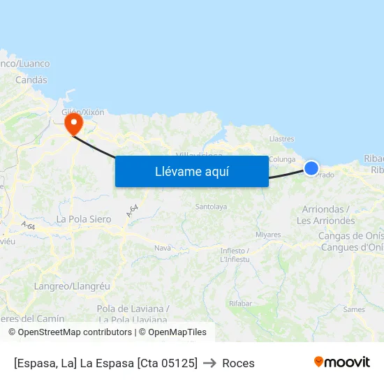 [Espasa, La]  La Espasa [Cta 05125] to Roces map