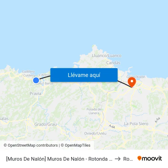 [Muros De Nalón]  Muros De Nalón - Rotonda [Cta 05143] to Roces map