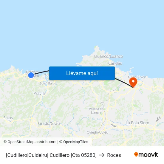 [Cudillero|Cuideiru]  Cudillero [Cta 05280] to Roces map