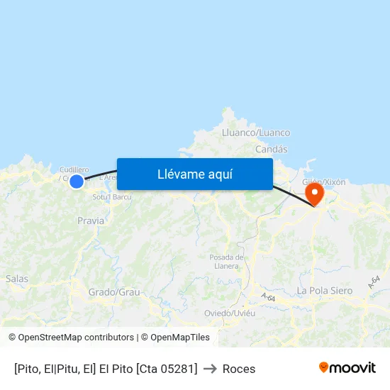 [Pito, El|Pitu, El]  El Pito [Cta 05281] to Roces map