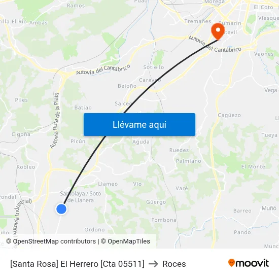 [Santa Rosa]  El Herrero [Cta 05511] to Roces map
