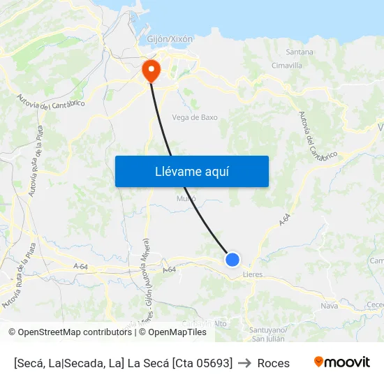 [Secá, La|Secada, La]  La Secá [Cta 05693] to Roces map