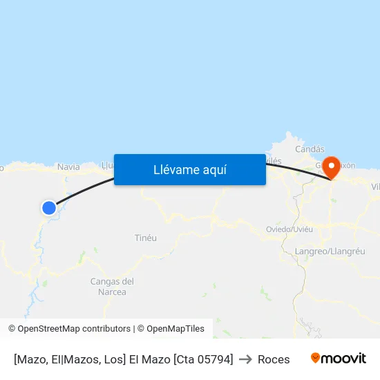 [Mazo, El|Mazos, Los]  El Mazo [Cta 05794] to Roces map