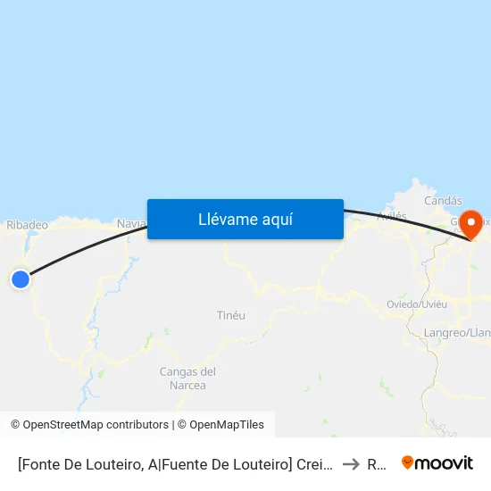 [Fonte De Louteiro, A|Fuente De Louteiro]  Creixido/Cereigido [Cta 05891] to Roces map