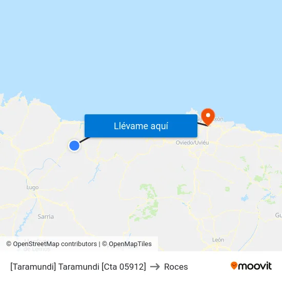 [Taramundi]  Taramundi [Cta 05912] to Roces map
