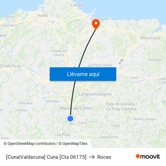 [Cuna|Valdecuna]  Cuna [Cta 06175] to Roces map