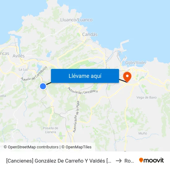 [Cancienes]  González De Carreño Y Valdés [Cta 06294] to Roces map