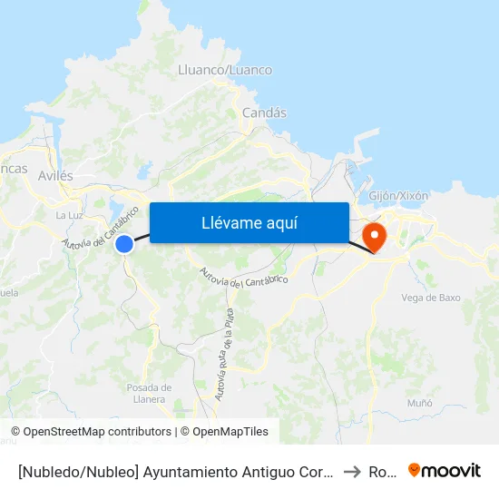 [Nubledo/Nubleo]  Ayuntamiento Antiguo Corvera [Cta 06298] to Roces map