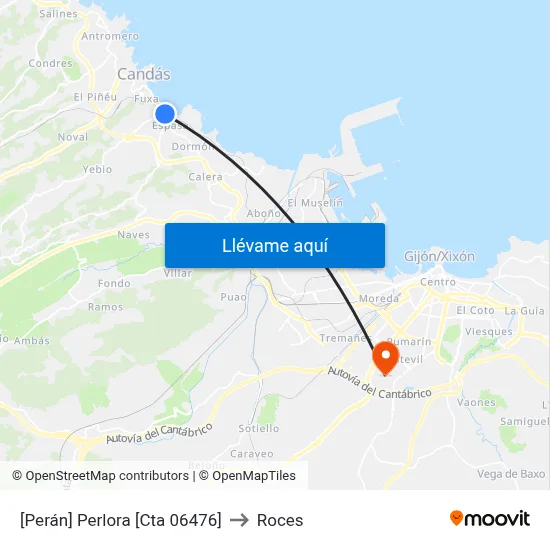 [Perán]  Perlora [Cta 06476] to Roces map