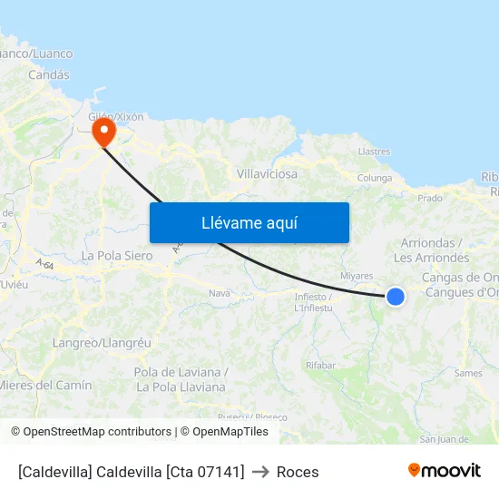 [Caldevilla]  Caldevilla [Cta 07141] to Roces map