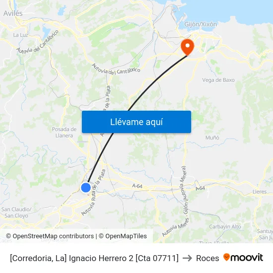 [Corredoria, La]  Ignacio Herrero 2 [Cta 07711] to Roces map